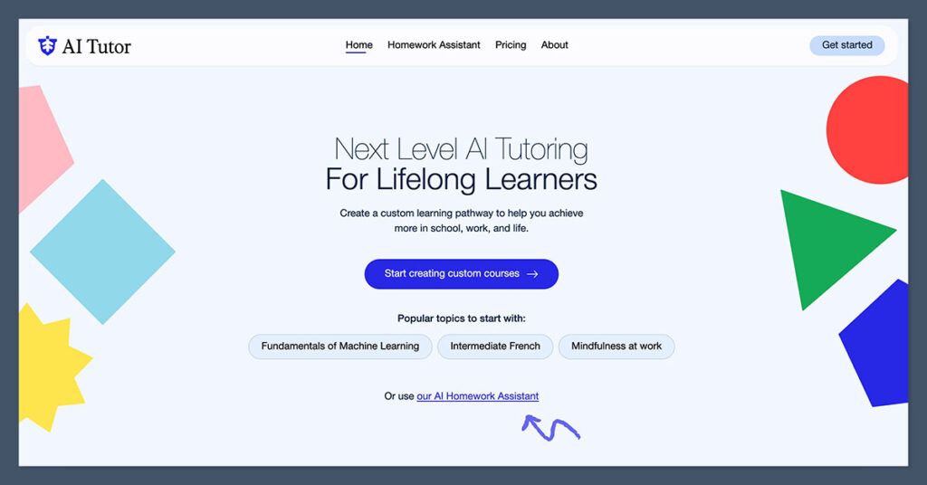 AI Tutor Homepage