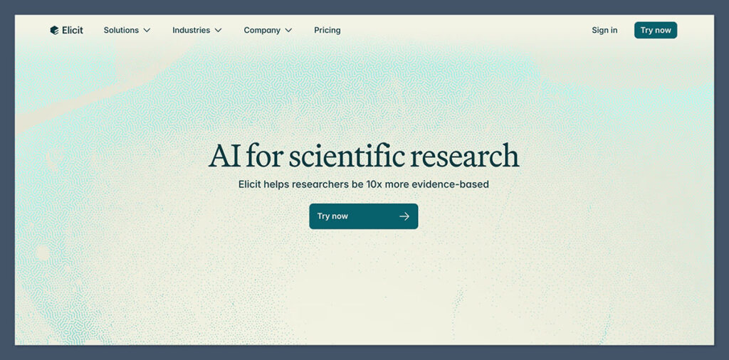 Elicit-AI-Homepage