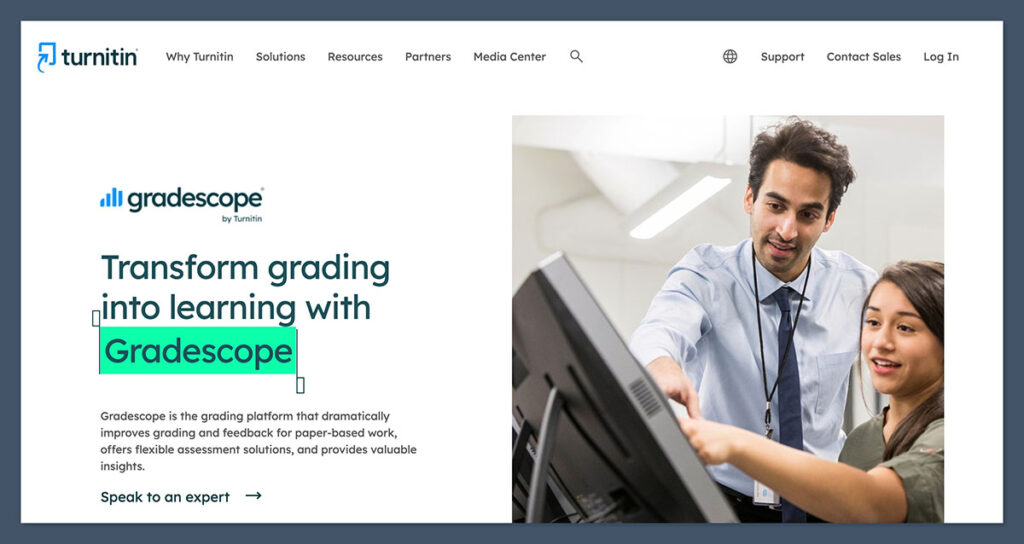 Gradescope by Turnitin Homepage