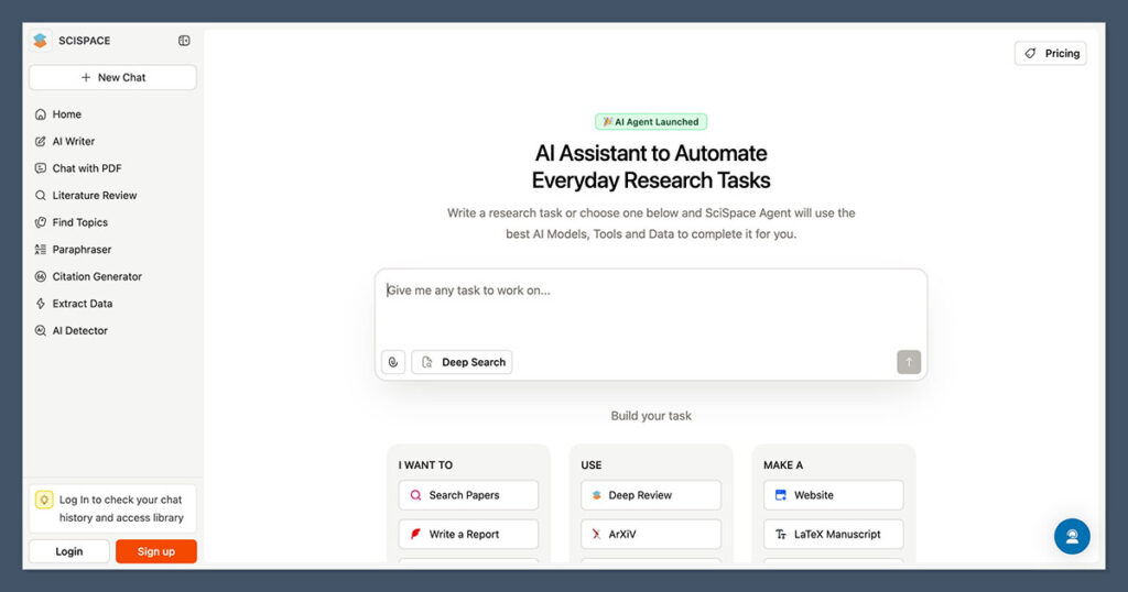 SciSpace-AI-Homepage