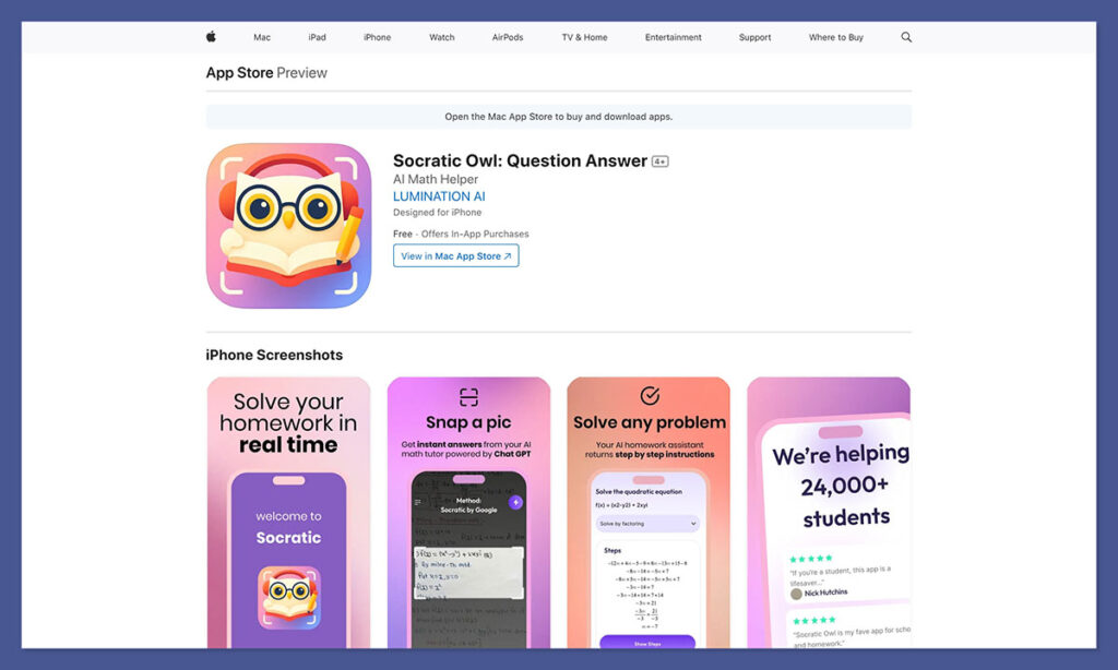 socratic app ios app store